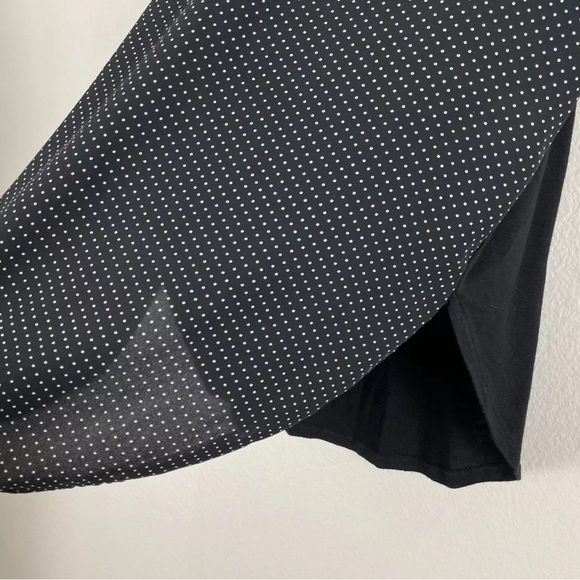 NWT Philosophy black short sleeve top with white polka dots - Picture 5 of 6